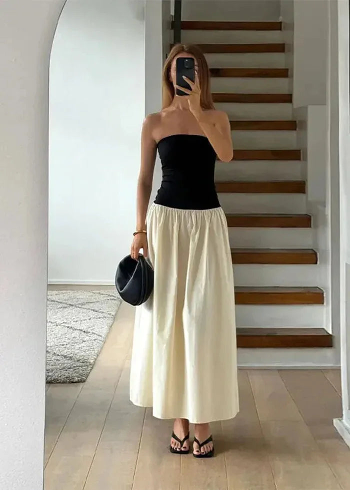 Black and white strapless dress M Dress Tailor