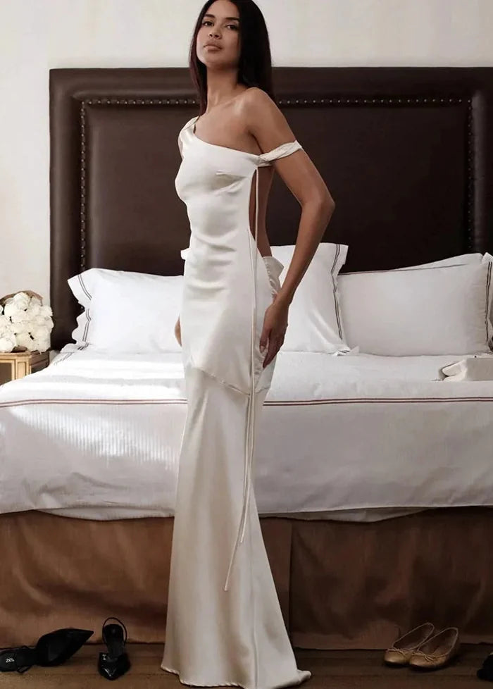White satin dress Dress Tailor