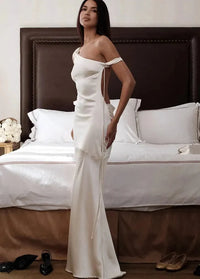 White satin dress Dress Tailor