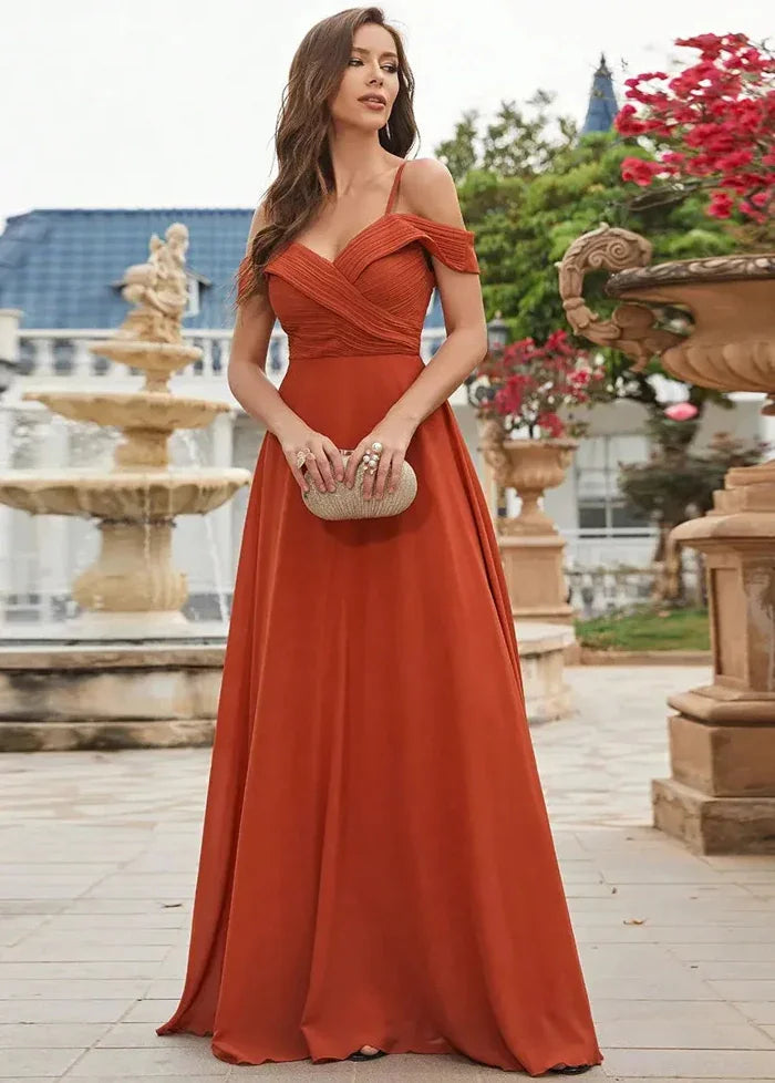 Terracotta wedding party dress Dress Tailor