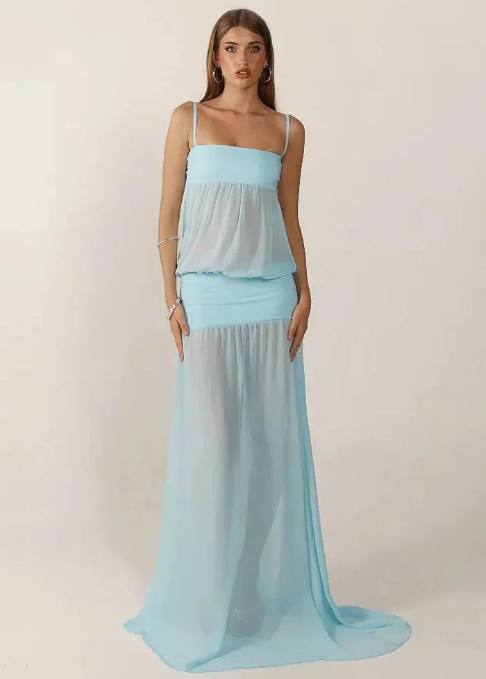 Transparent blue dress Dress Tailor