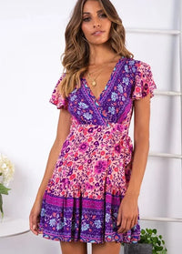 Purple bohemian dress S Dress Tailor