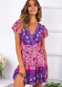 Purple bohemian dress Dress Tailor