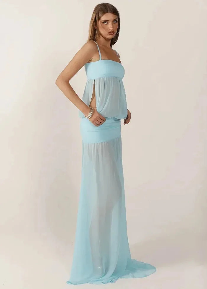 Transparent blue dress Dress Tailor