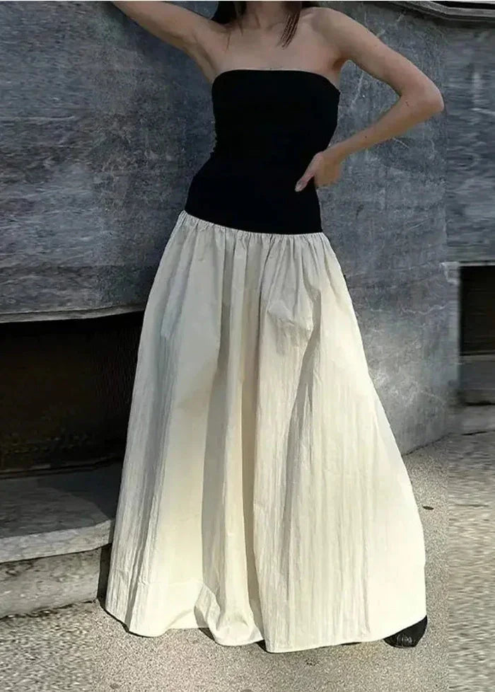 Black and white strapless dress Dress Tailor