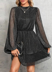 Black shimmering dress Dress Tailor