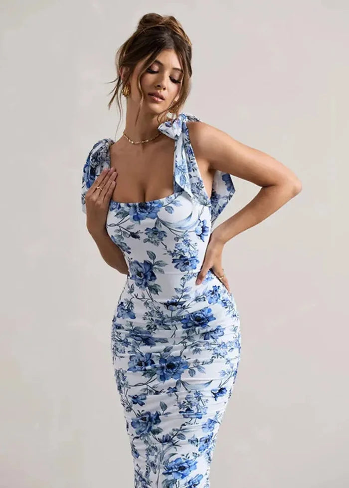 Blue floral dress Dress Tailor