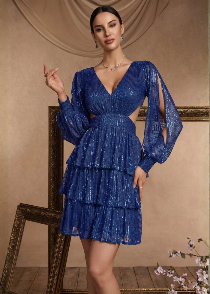 Blue sparkly evening gown Dress Tailor