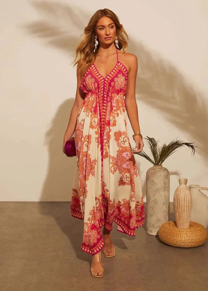 Bohemian-style dress for wedding guests S Dress Tailor