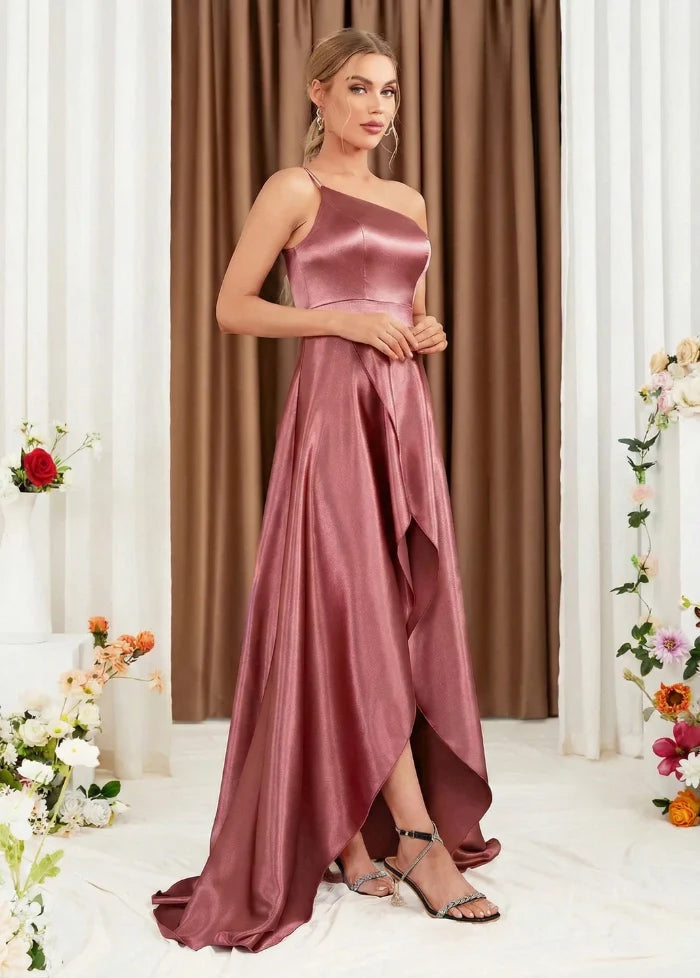 Bridesmaid dress in pink satin Dress Tailor
