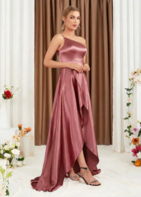 Bridesmaid dress in pink satin Dress Tailor