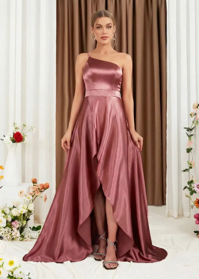 Bridesmaid dress in pink satin Dress Tailor