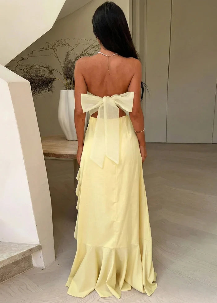 Bridesmaid dress in soft yellow Dress Tailor