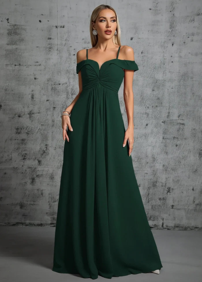 Bridesmaid gown in pine green Dress Tailor
