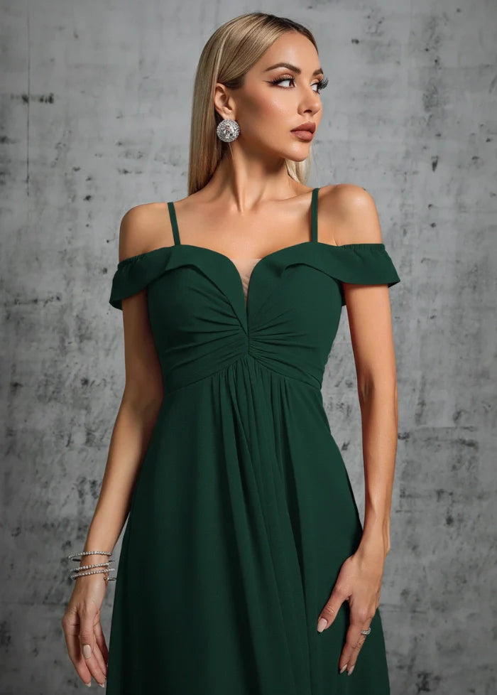 Bridesmaid gown in pine green Dress Tailor