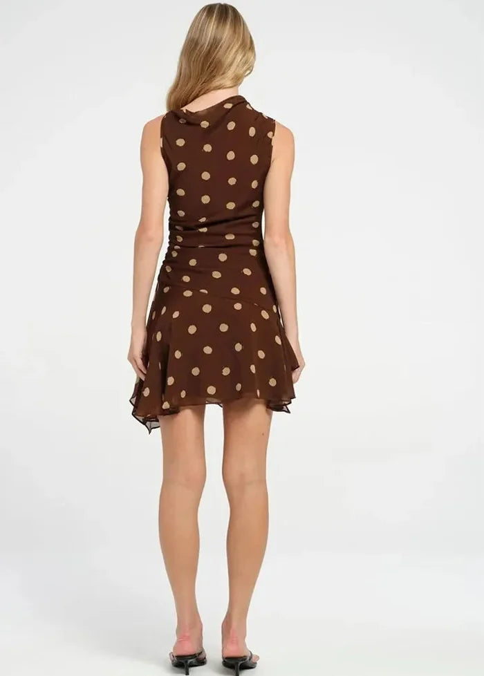 Brown polka dot dress Dress Tailor
