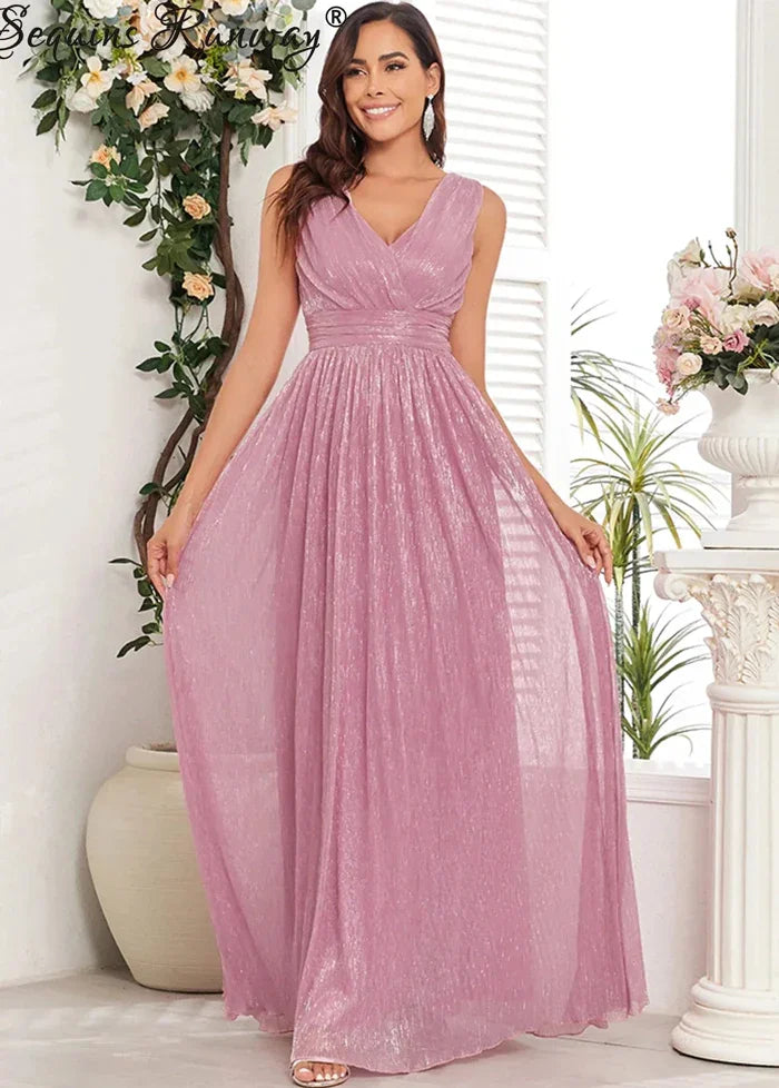 Chiffon dress in pink Dress Tailor