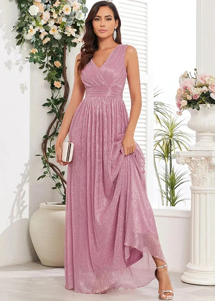 Chiffon dress in pink S Dress Tailor