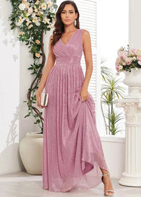 Chiffon dress in pink S Dress Tailor