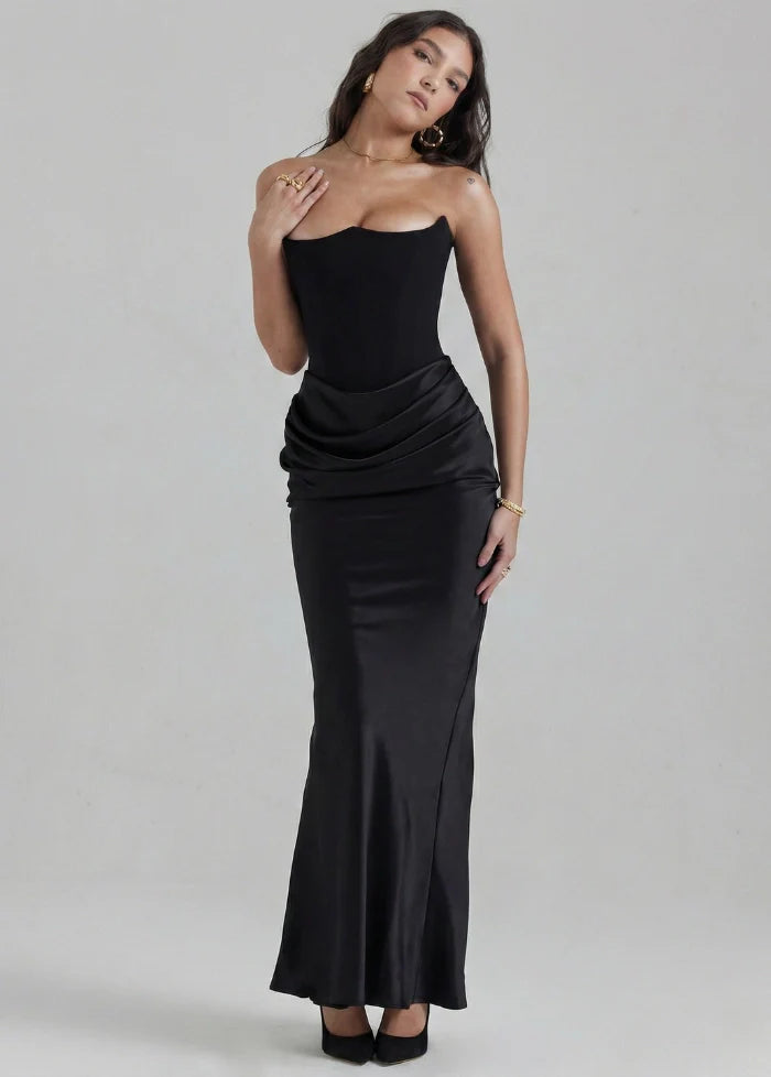Corset dress without straps
