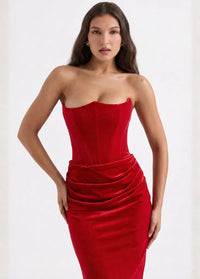 Corset dress without straps red / 4 Dress Tailor
