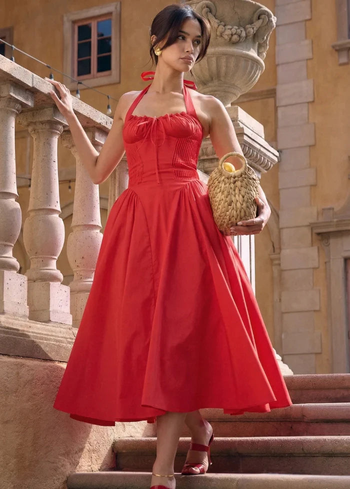 Corset maxi dress red / 4 Dress Tailor