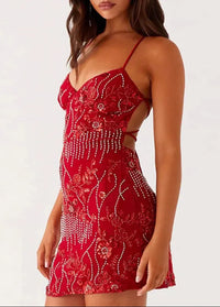 Crimson sequin dress S Dress Tailor