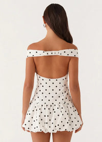 Dress with black and white polka dots Dress Tailor