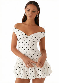 Dress with black and white polka dots Dress Tailor
