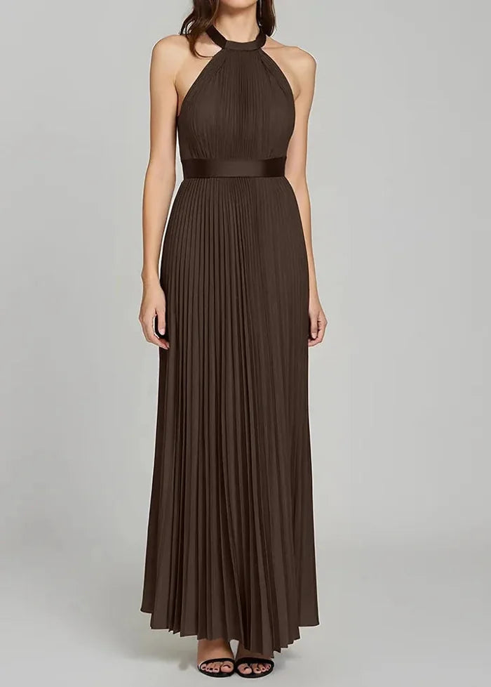 Dress with draped halter neckline S Dress Tailor