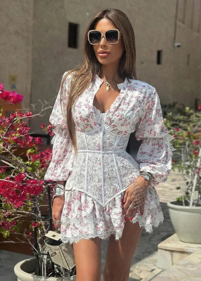 Dress with floral corset Dress Tailor