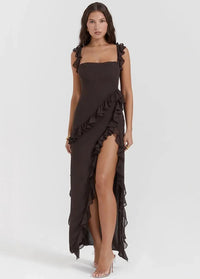 Dress with ruffles Noir / S Dress Tailor