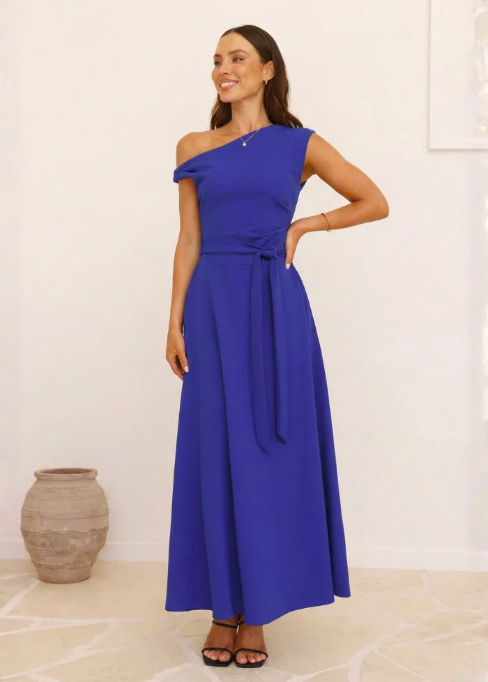 Electric blue dress for wedding guest – Dress tailor