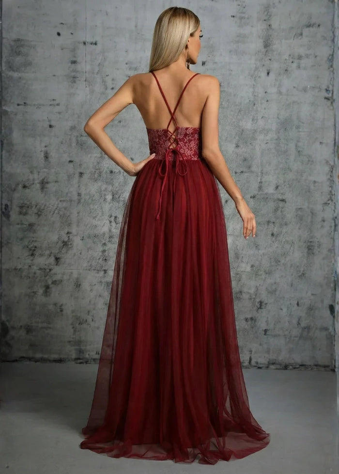 Elegant crimson evening dress Dress Tailor