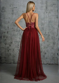 Elegant crimson evening dress Dress Tailor