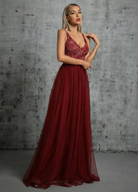 Elegant crimson evening dress Dress Tailor