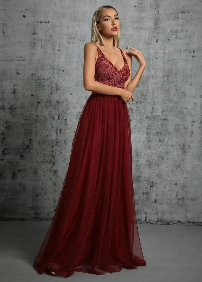 Elegant crimson evening dress Dress Tailor
