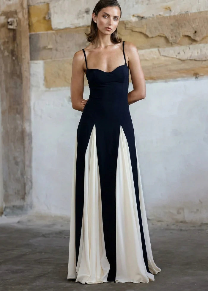 Elegant monochrome long dress Dress Tailor