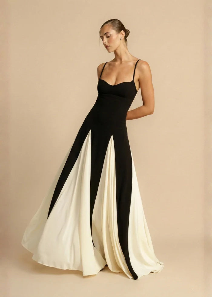 Elegant monochrome long dress Dress Tailor