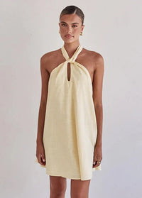 Elegant yellow shift dress Dress Tailor