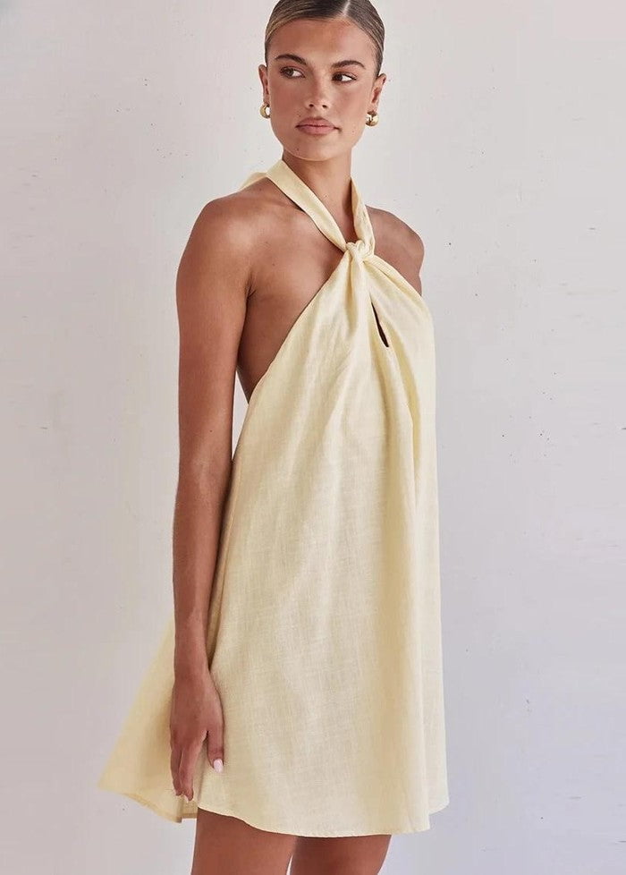 Elegant yellow shift dress Dress Tailor