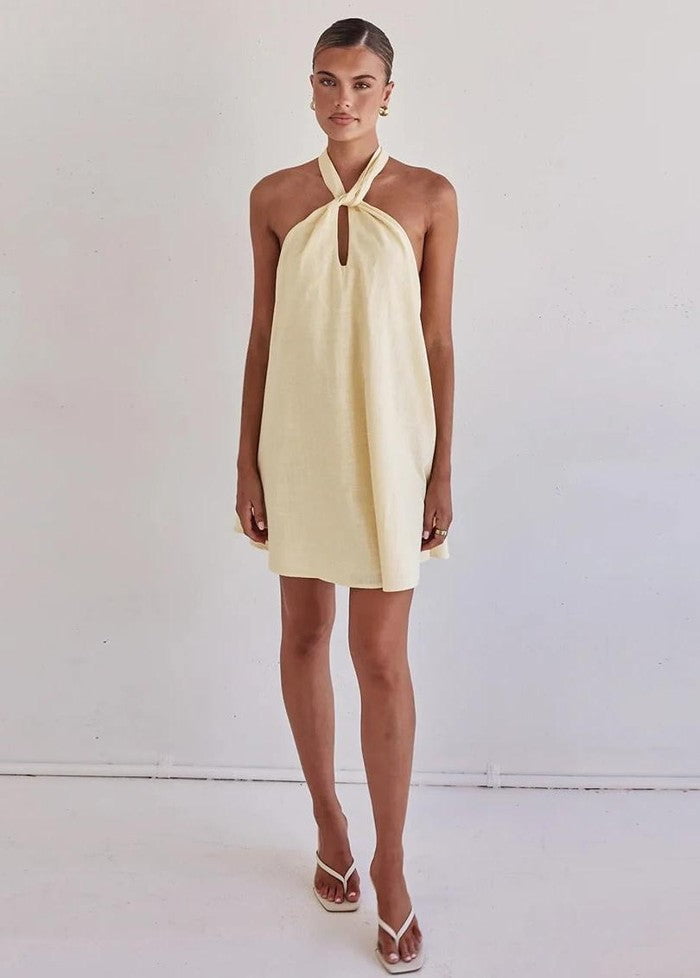 Elegant yellow shift dress Dress Tailor