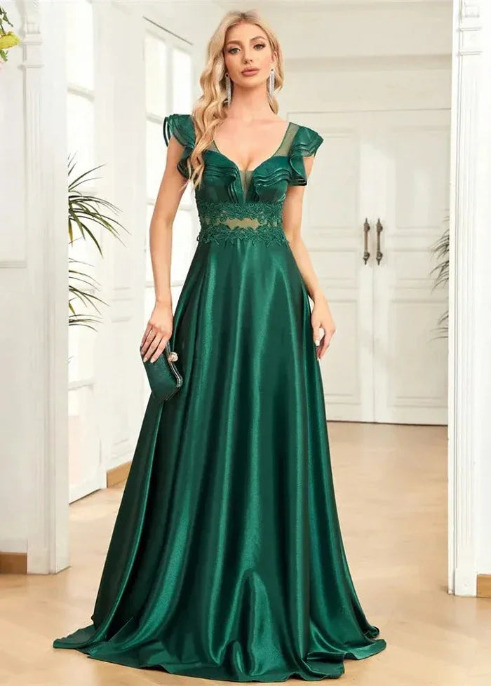 Emerald green ball gown dress S Dress Tailor