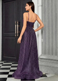 Evening gown in vibrant purple Dress Tailor
