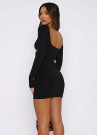 Fitted black dress with strap Dress Tailor