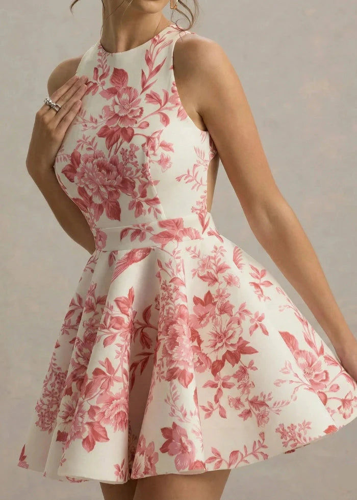 Floral mini fit and flare dress Dress Tailor