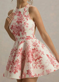 Floral mini fit and flare dress Dress Tailor