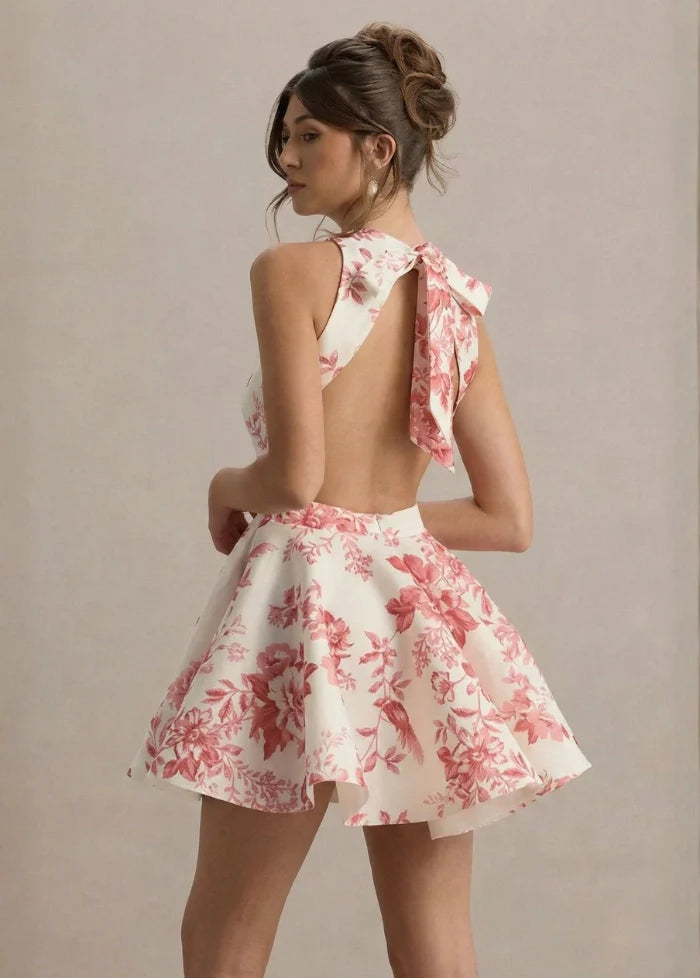 Floral mini fit and flare dress Dress Tailor