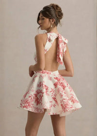 Floral mini fit and flare dress Dress Tailor