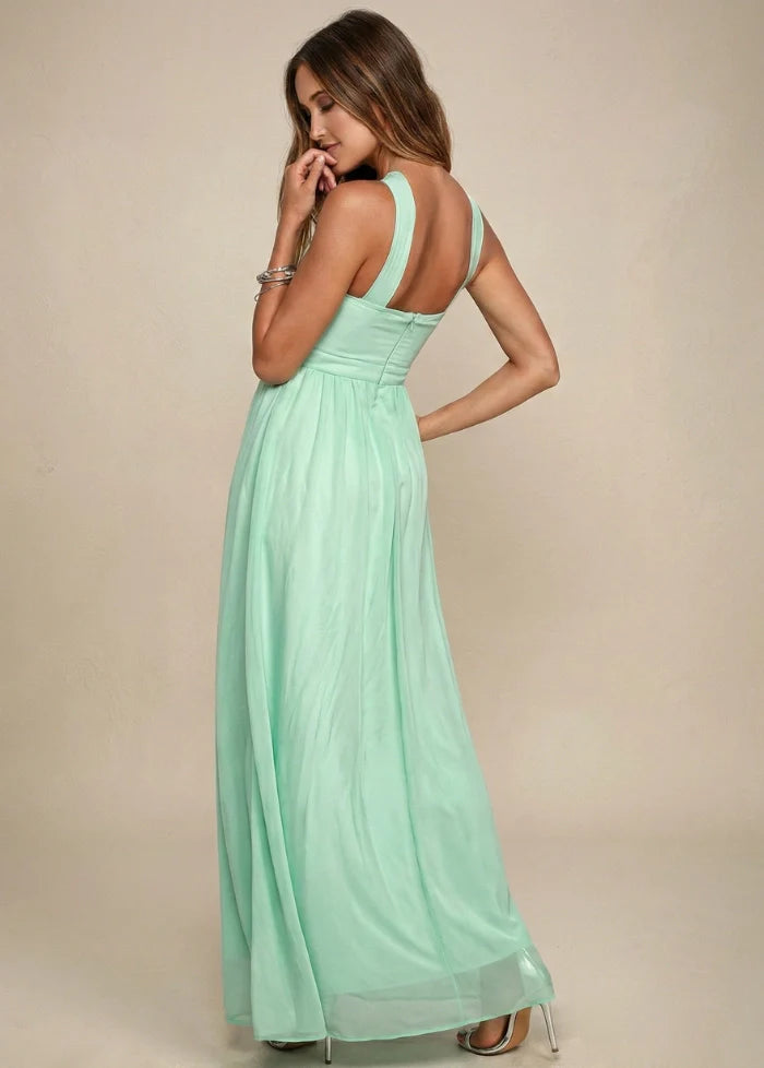 Formal maxi dress in mint green Dress Tailor